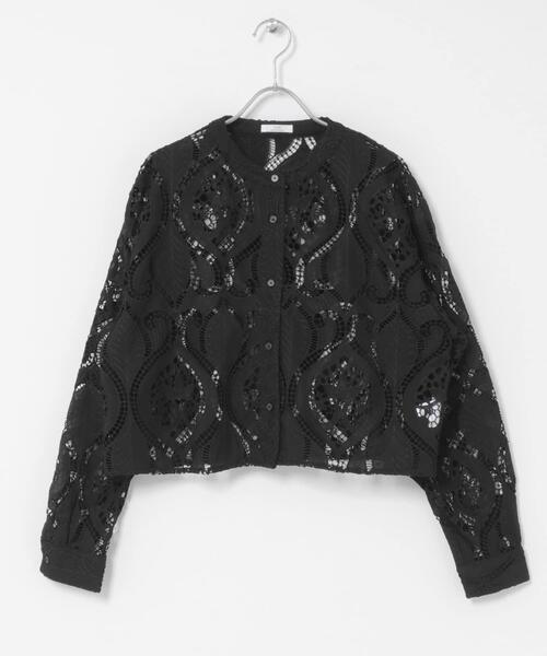 ITEMS URBANRESEARCH（アイテムズ アーバンリサーチ）の「レースクロップドシャツ（シャツ/ブラウス・レディース・ホワイト/ブラック・FREE）」の18枚目の写真