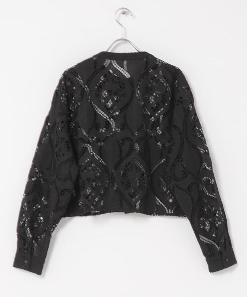 ITEMS URBANRESEARCH（アイテムズ アーバンリサーチ）の「レースクロップドシャツ（シャツ/ブラウス・レディース・ホワイト/ブラック・FREE）」の20枚目の写真