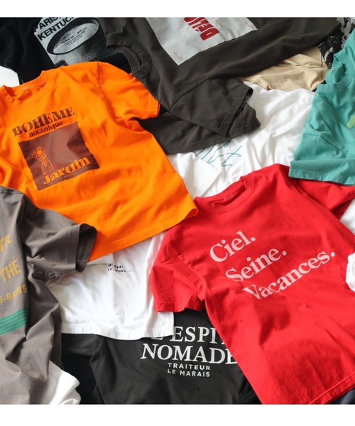 ottilie（オティーリエ）の「【 TRICOMER / トリコメル 】 BOHEME BOTANIQUE B / ボエム ボタニク　スタッフTシャツ（Tシャツ/カットソー・レディース・オレンジ/ホワイト・FREE）」の3枚目の写真