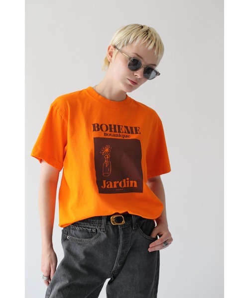 TRICOMER(トリコメル)の「【 TRICOMER / トリコメル 】 BOHEME BOTANIQUE B / ボエム ボタニク スタッフTシャツ(Tシャツ/カットソー・レディース・オレンジ/ホワイト・FREE)」の9枚目の写真