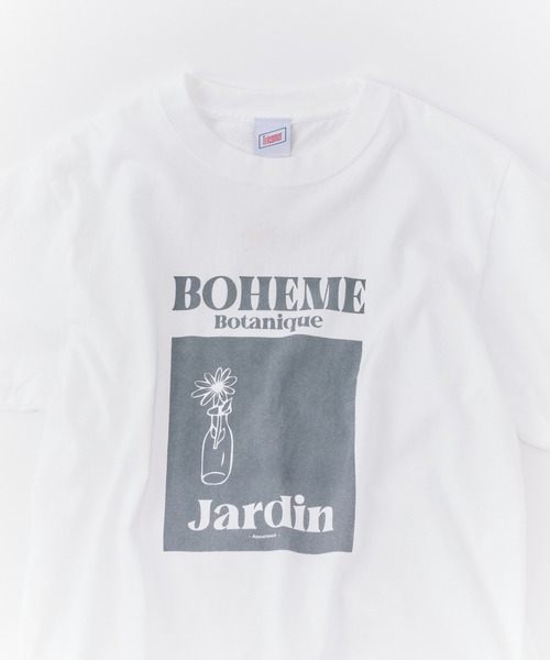 TRICOMER(トリコメル)の「【 TRICOMER / トリコメル 】 BOHEME BOTANIQUE B / ボエム ボタニク スタッフTシャツ(Tシャツ/カットソー・レディース・オレンジ/ホワイト・FREE)」の6枚目の写真