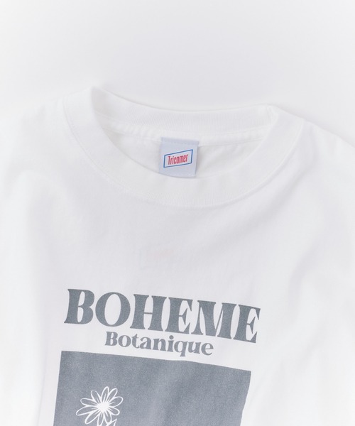 TRICOMER(トリコメル)の「【 TRICOMER / トリコメル 】 BOHEME BOTANIQUE B / ボエム ボタニク スタッフTシャツ(Tシャツ/カットソー・レディース・オレンジ/ホワイト・FREE)」の4枚目の写真