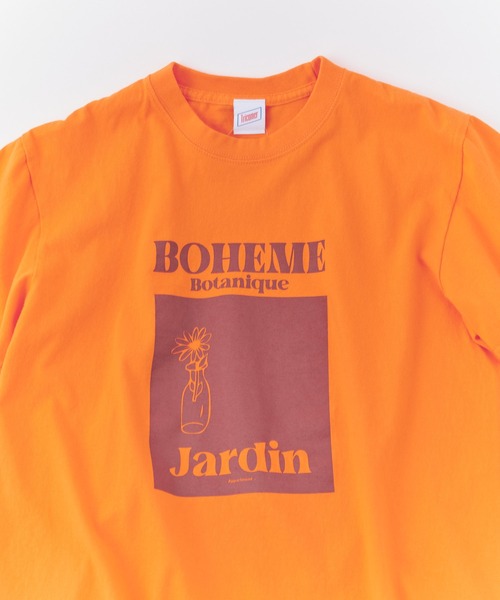 TRICOMER(トリコメル)の「【 TRICOMER / トリコメル 】 BOHEME BOTANIQUE B / ボエム ボタニク スタッフTシャツ(Tシャツ/カットソー・レディース・オレンジ/ホワイト・FREE)」の5枚目の写真