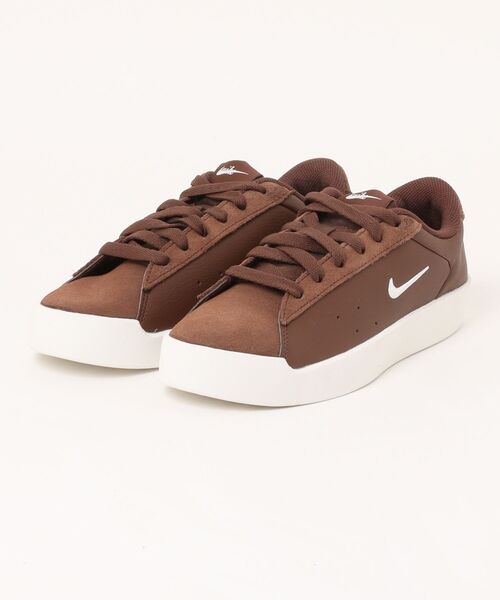 NIKE（ナイキ）の「《NIKE》ウィメンズ コート ヘリテージ MS（スニーカー・レディース・グレー系その他/ピンク/ホワイト×ブラック/ブラック×ホワイト/ホワイト系その他/チョコ・23.5cm/24.0cm/23.0cm/22.5cm/25.0cm/24.5cm）」の5枚目の写真