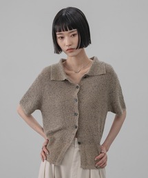LOWRYS FARM | メランジニットポロカーディガン５Ｓ　660506(Tシャツ/カットソー)