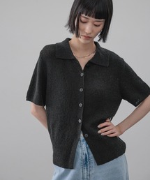 LOWRYS FARM | メランジニットポロカーディガン５Ｓ　660506(Tシャツ/カットソー)