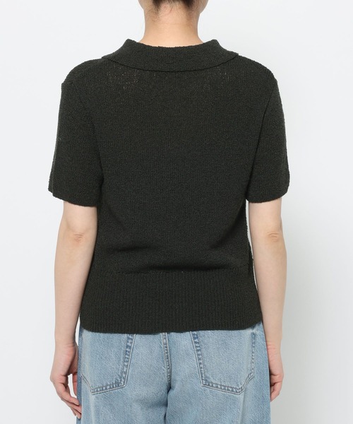 LOWRYS FARM（ローリーズファーム）の「メランジニットポロカーディガン５Ｓ　660506（Tシャツ/カットソー・レディース・グレー/ブラック/ベージュ・FREE）」の6枚目の写真