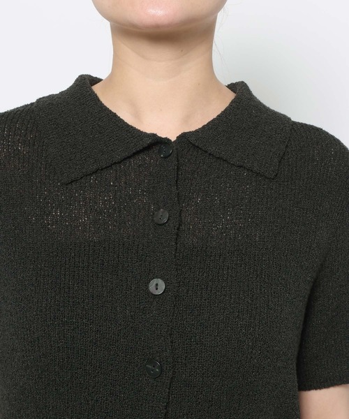 LOWRYS FARM（ローリーズファーム）の「メランジニットポロカーディガン５Ｓ　660506（Tシャツ/カットソー・レディース・グレー/ブラック/ベージュ・FREE）」の7枚目の写真