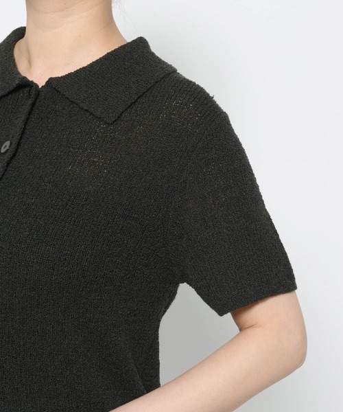 LOWRYS FARM（ローリーズファーム）の「メランジニットポロカーディガン５Ｓ　660506（Tシャツ/カットソー・レディース・グレー/ブラック/ベージュ・FREE）」の8枚目の写真