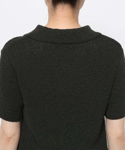 LOWRYS FARM（ローリーズファーム）の「メランジニットポロカーディガン５Ｓ　660506（Tシャツ/カットソー・レディース・グレー/ブラック/ベージュ・FREE）」の10枚目の写真