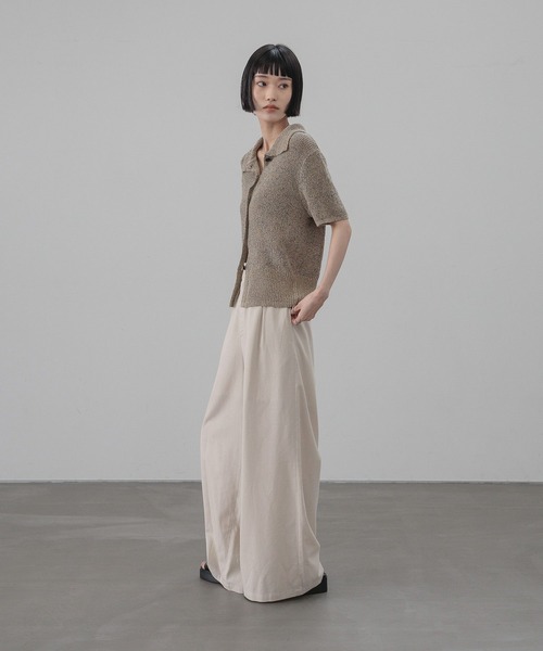 LOWRYS FARM（ローリーズファーム）の「メランジニットポロカーディガン５Ｓ　660506（Tシャツ/カットソー・レディース・グレー/ブラック/ベージュ・FREE）」の15枚目の写真