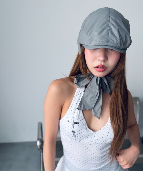 Y2K SYNAPSE FACTORY（ワイツーケー シナプスファクトリー）の「【ラインストーン・クロス】ホルターネックノースリーブ（Tシャツ/カットソー・レディース・ホワイト/ブラック/スモークピンク・FREE）」の9枚目の写真
