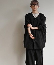 NoiR/ノアール（ノアール）の「NoiR:pocketable cardigan（ナイロンジャケット）」