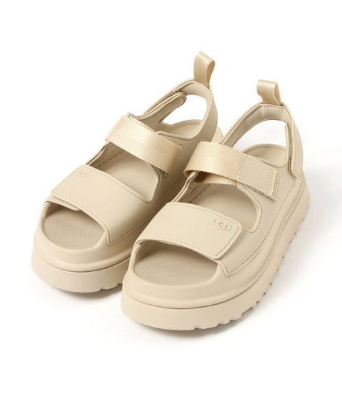 UGG（アグ）の「【UGG(アグ)】GOLDEN GLOW(WOMEN)（サンダル・レディース・ベージュ/ブラック・SMALL/MEDIUM）」の2枚目の写真