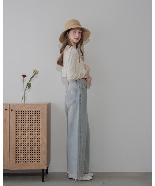 JUMELLE(ジュメロ)の「花柄ジップカーデ(Tシャツ/カットソー・レディース・ホワイト/クリーム・FREE)」の15枚目の写真