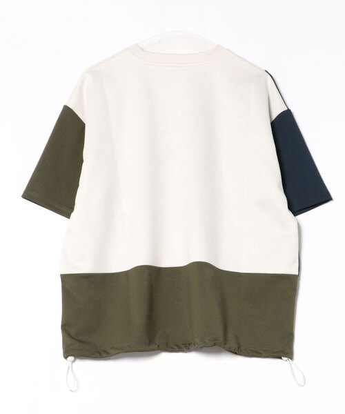 ATELANE（アテレーン）の「ATELANE /パネル切替TEE（Tシャツ/カットソー・メンズ・ホワイト/ブラック・LARGE/X-LARGE/MEDIUM）」の14枚目の写真