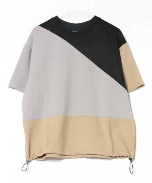 ATELANE（アテレーン）の「ATELANE /パネル切替TEE（Tシャツ/カットソー・メンズ・ホワイト/ブラック・LARGE/X-LARGE/MEDIUM）」の7枚目の写真