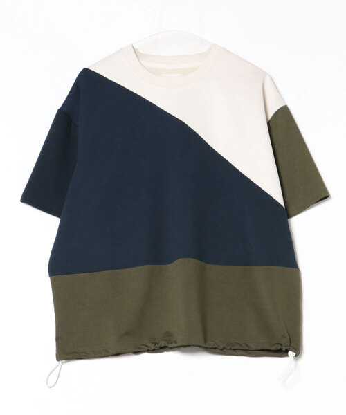 ATELANE（アテレーン）の「ATELANE /パネル切替TEE（Tシャツ/カットソー・メンズ・ホワイト/ブラック・LARGE/X-LARGE/MEDIUM）」の8枚目の写真