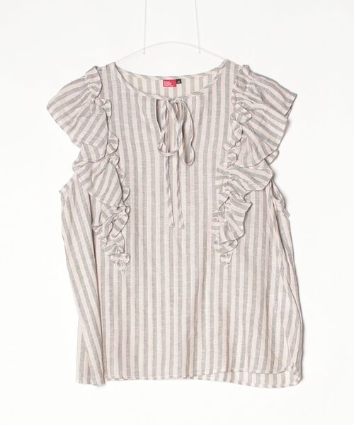 DOUBLE STANDARD CLOTHING(ダブルスタンダードクロージング)の「ストライプフリルブラウス(シャツ/ブラウス・レディース・キナリ・38/36)」の12枚目の写真