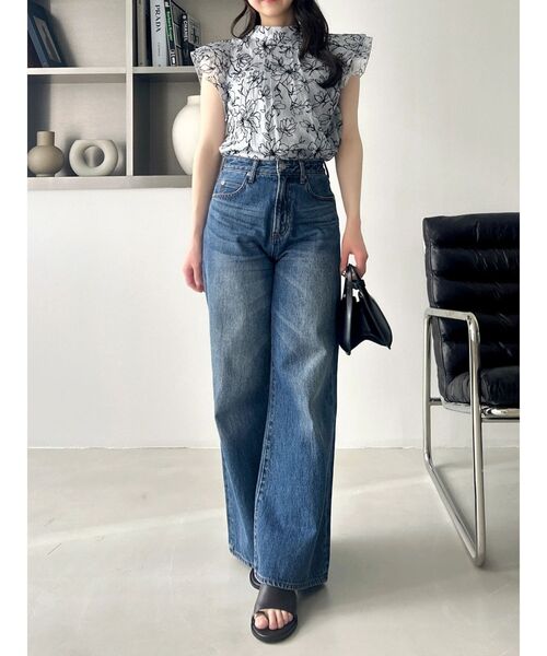 dazzlin(ダズリン)の「【WEB限定】フロッキーバックリボンブラウス(シャツ/ブラウス・レディース・ブルー/オフホワイト/ピンク・FREE)」の18枚目の写真