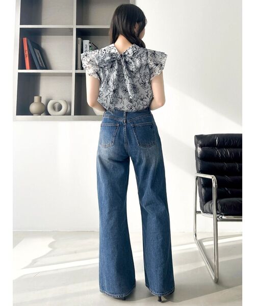dazzlin(ダズリン)の「【WEB限定】フロッキーバックリボンブラウス(シャツ/ブラウス・レディース・ブルー/オフホワイト/ピンク・FREE)」の21枚目の写真