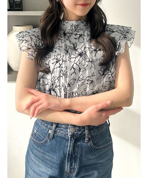 dazzlin(ダズリン)の「【WEB限定】フロッキーバックリボンブラウス(シャツ/ブラウス・レディース・ブルー/オフホワイト/ピンク・FREE)」の22枚目の写真