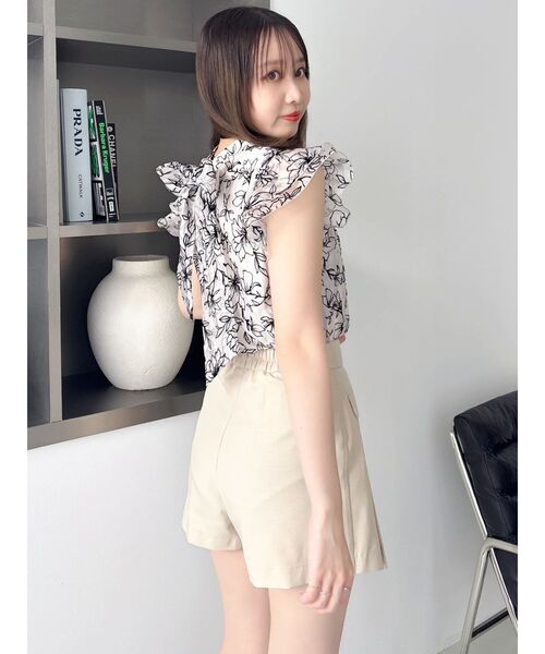 dazzlin(ダズリン)の「【WEB限定】フロッキーバックリボンブラウス(シャツ/ブラウス・レディース・ブルー/オフホワイト/ピンク・FREE)」の5枚目の写真