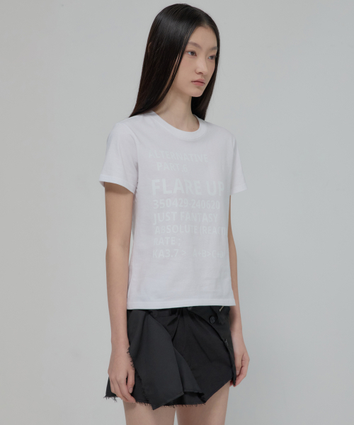 FLAREUP（フレアアップ）の「FLAREUP T-Shirt (FL-131_White)（Tシャツ/カットソー・レディース・ホワイト・OS）」の2枚目の写真