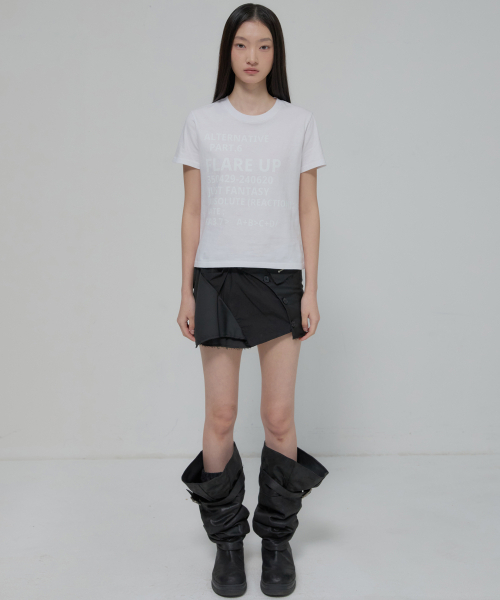 FLAREUP（フレアアップ）の「FLAREUP T-Shirt (FL-131_White)（Tシャツ/カットソー・レディース・ホワイト・OS）」の3枚目の写真