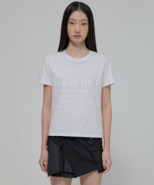 FLAREUP（フレアアップ）の「FLAREUP T-Shirt (FL-131_White)（Tシャツ/カットソー・レディース・ホワイト・OS）」の5枚目の写真