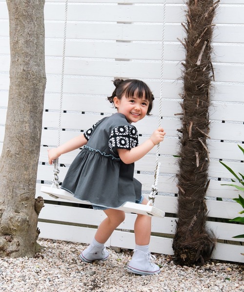 LEPSIM（レプシィム）の「【KIDS】袖クロシェプルオーバーSS　661797（Tシャツ/カットソー・キッズ・ブルー/ナチュラル/チャコールグレー/ネイビー・14/13/12）」の15枚目の写真