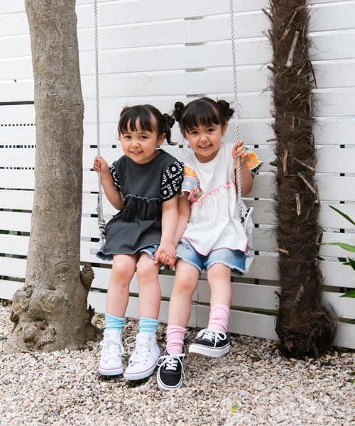 LEPSIM（レプシィム）の「【KIDS】袖クロシェプルオーバーSS　661797（Tシャツ/カットソー・キッズ・ブルー/ナチュラル/チャコールグレー/ネイビー・14/13/12）」の16枚目の写真