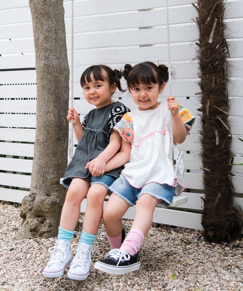 LEPSIM（レプシィム）の「【KIDS】袖クロシェプルオーバーSS　661797（Tシャツ/カットソー・キッズ・ブルー/ナチュラル/チャコールグレー/ネイビー・14/13/12）」の17枚目の写真