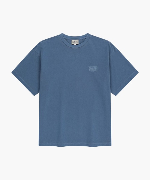 MARITHE + FRANCOIS GIRBAUD(マリテフランソワジルボー)の「OUTLINE CLASSIC LOGO OVERSIZED DYEING TEE(Tシャツ/カットソー・レディース・ライトブルー/チャコール・X-LARGE/LARGE/MEDIUM/SMALL)」の7枚目の写真