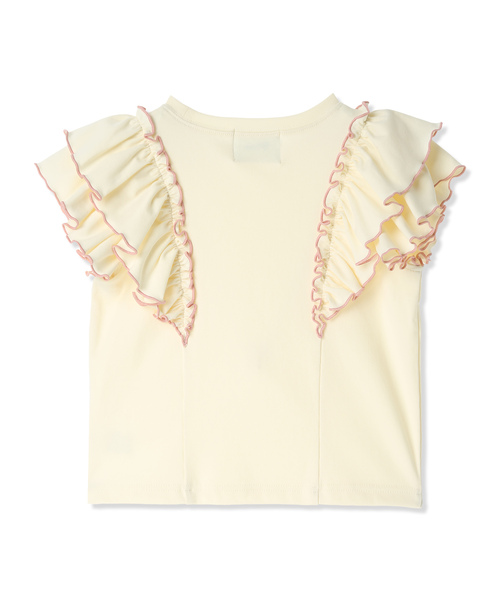 Piet（ピエット）の「肩フリルTシャツ（Tシャツ/カットソー・キッズ・オフホワイト/チャコールグレー・120/130/110/100）」の16枚目の写真