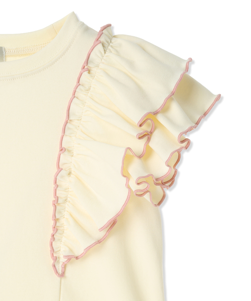 Piet（ピエット）の「肩フリルTシャツ（Tシャツ/カットソー・キッズ・オフホワイト/チャコールグレー・120/130/110/100）」の18枚目の写真