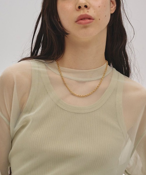 TODAYFUL（トゥデイフル）の「Seamless Rib Tanktop 12610612（タンクトップ・レディース・ライトグリーン/ピンク/レッド/ライトブルー/ベージュ・FREE）」の8枚目の写真