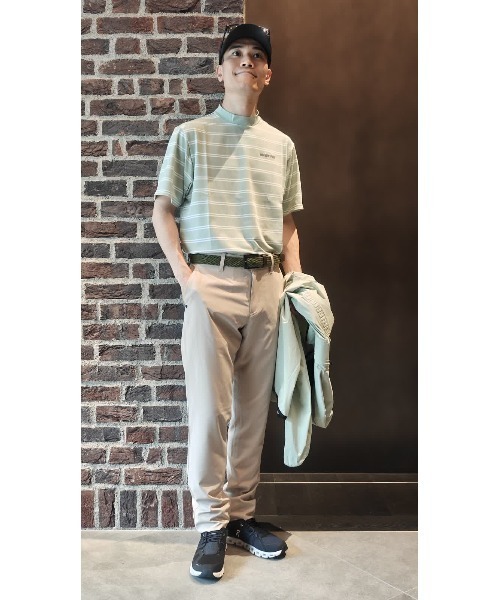 BRIEFING(ブリーフィング)の「【BRIEFING GOLF/ブリーフィングゴルフ】MEN’S DOUBLE STRIPE HIGHNECK RF(Tシャツ/カットソー・メンズ・ブラック/ネイビー/ホワイト/グリーン系その他2・L/M/S)」の3枚目の写真