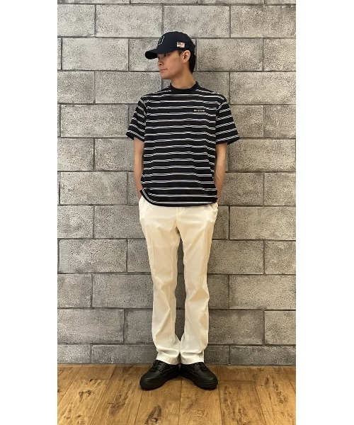 BRIEFING(ブリーフィング)の「【BRIEFING GOLF/ブリーフィングゴルフ】MEN’S DOUBLE STRIPE HIGHNECK RF(Tシャツ/カットソー・メンズ・ブラック/ネイビー/ホワイト/グリーン系その他2・L/M/S)」の1枚目の写真