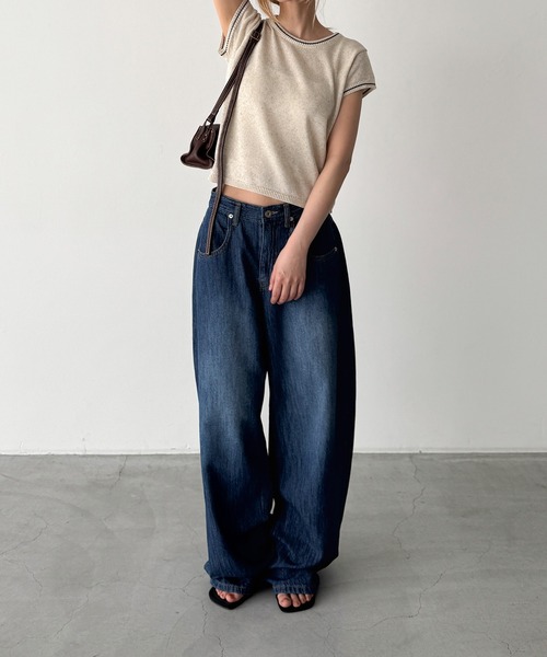 CANAL JEAN(キャナルジーン)の「El mar リネン混ラインクルー半袖ニット(ニット/セーター・レディース・オートミール/アイボリー・ONE SIZE)」の8枚目の写真