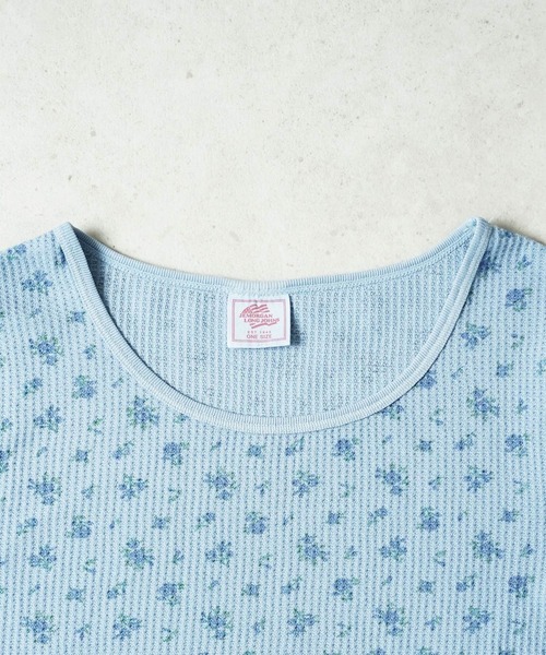 JEMORGAN（ジェーイーモーガン）の「"04"≪JEMORGAN≫パックT ワッフル 花柄 ハーフスリーブ Tシャツ ピグメント染め（Tシャツ/カットソー・レディース・グレー系1/ライトグリーン系1/イエロー系1/ダルブルー系1・FREE）」の13枚目の写真