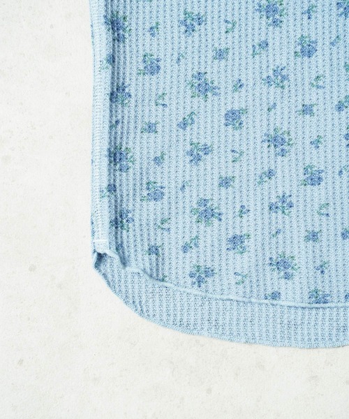 JEMORGAN（ジェーイーモーガン）の「"04"≪JEMORGAN≫パックT ワッフル 花柄 ハーフスリーブ Tシャツ ピグメント染め（Tシャツ/カットソー・レディース・グレー系1/ライトグリーン系1/イエロー系1/ダルブルー系1・FREE）」の15枚目の写真