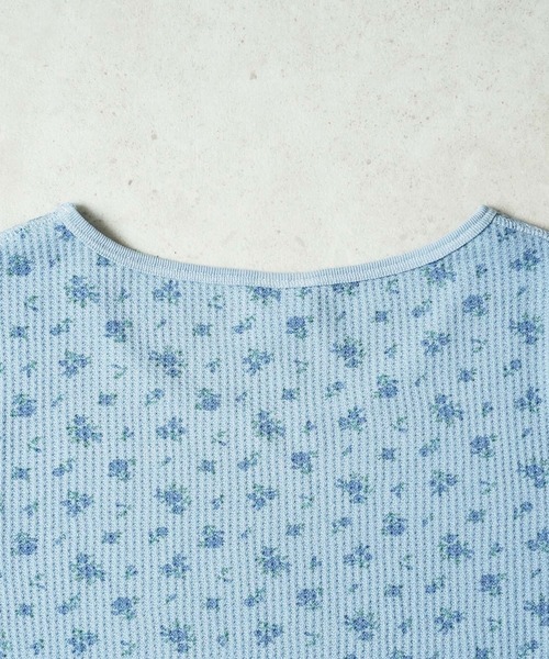 JEMORGAN（ジェーイーモーガン）の「"04"≪JEMORGAN≫パックT ワッフル 花柄 ハーフスリーブ Tシャツ ピグメント染め（Tシャツ/カットソー・レディース・グレー系1/ライトグリーン系1/イエロー系1/ダルブルー系1・FREE）」の16枚目の写真