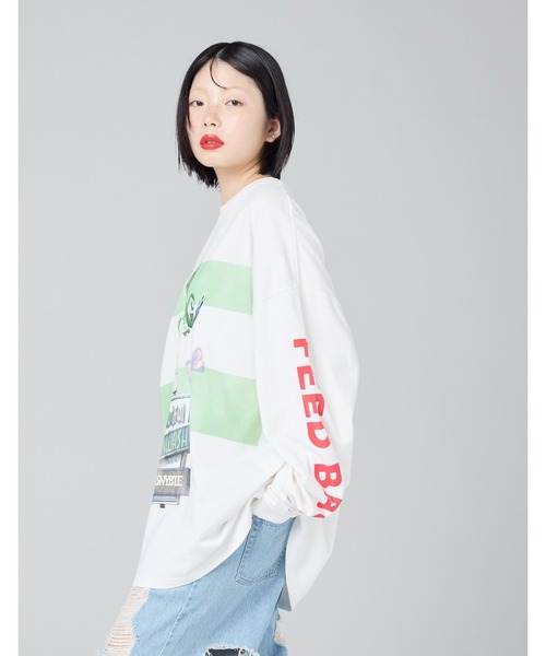Little sunny bite（リトルサニーバイト）の「【8】【it】【Little Sunny Bite 】graphic long tee（Tシャツ/カットソー・レディース・ピンク/ホワイト/ブラック・SMALL/MEDIUM）」の5枚目の写真