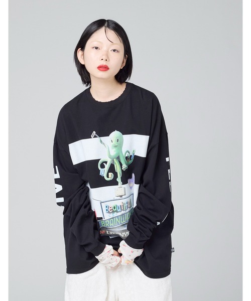 Little sunny bite（リトルサニーバイト）の「【8】【it】【Little Sunny Bite 】graphic long tee（Tシャツ/カットソー・レディース・ピンク/ホワイト/ブラック・SMALL/MEDIUM）」の18枚目の写真