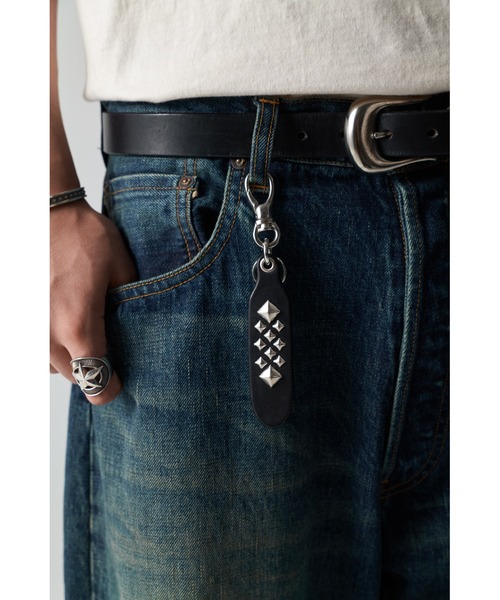 STUDS LEATHER KEY RING ＜TYPE C＞（キーホルダー）｜CALEE（キャリー