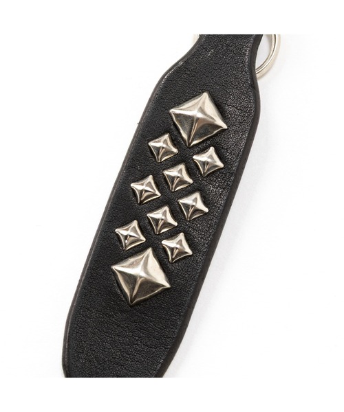 STUDS LEATHER KEY RING ＜TYPE C＞（キーホルダー）｜CALEE（キャリー
