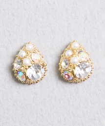 Zoule ゾーラ:mini tears bijou ドロップ ビジュー ピアス