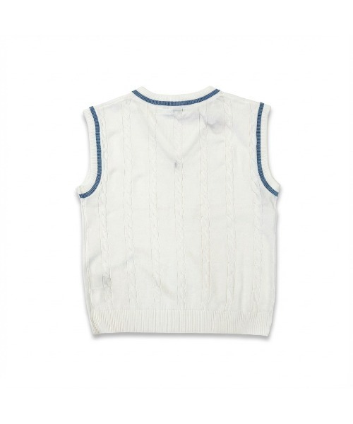 FILA（フィラ）の「V NECK VEST（ベスト・レディース・サックスブルー/ホワイト/ネイビー・XL/L/M）」の5枚目の写真