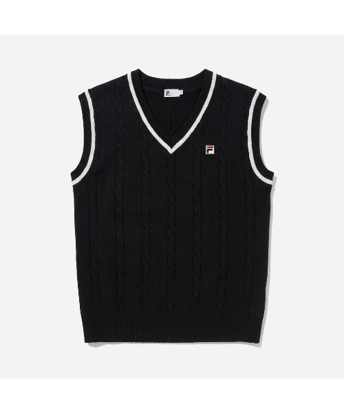 FILA（フィラ）の「V NECK VEST（ベスト・レディース・サックスブルー/ホワイト/ネイビー・XL/L/M）」の6枚目の写真